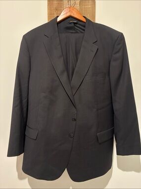 Jos. A. Bank Black Classic Two-Button Notch Lapel Suit Jacket
